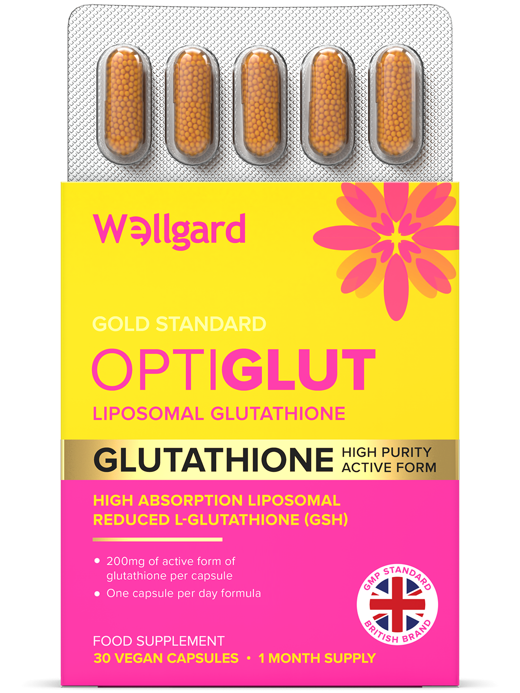 Wellgard Optiglut - 200mg Liposomal Glutathione GSH Wellgard Optiglut - 200mg Liposomal Glutathione GSH