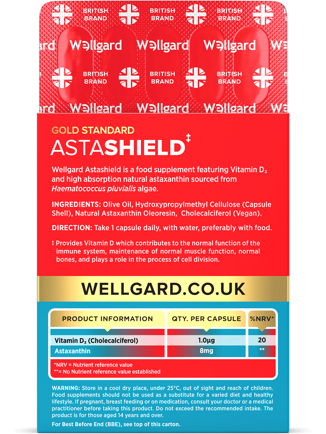 Astashield with 8mg of Natural Astaxanthin