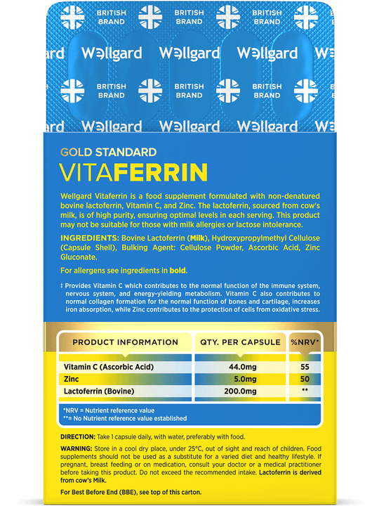 Vitaferrin Immune Support with Lactoferrin, Zinc & Vitamin C