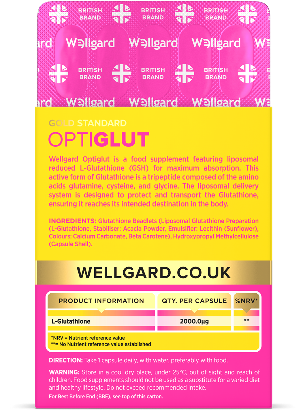 Optiglut 2000µg Liposomal Glutathione GSH