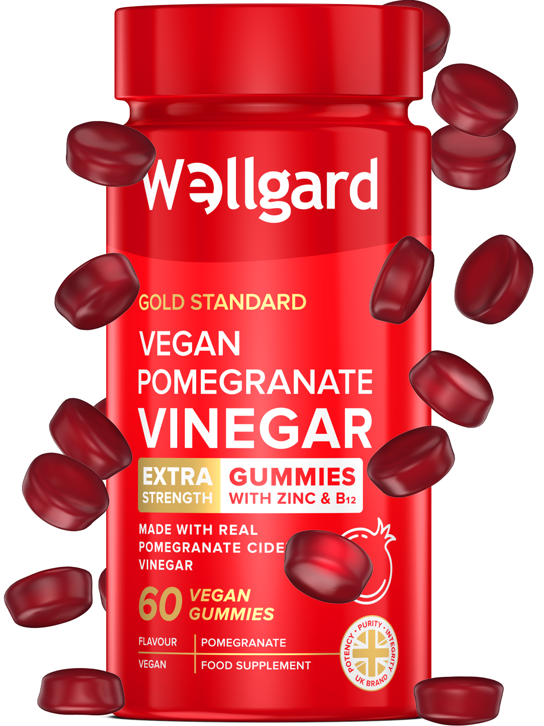 Vegan Pomegranate Cider Vinegar Gummies