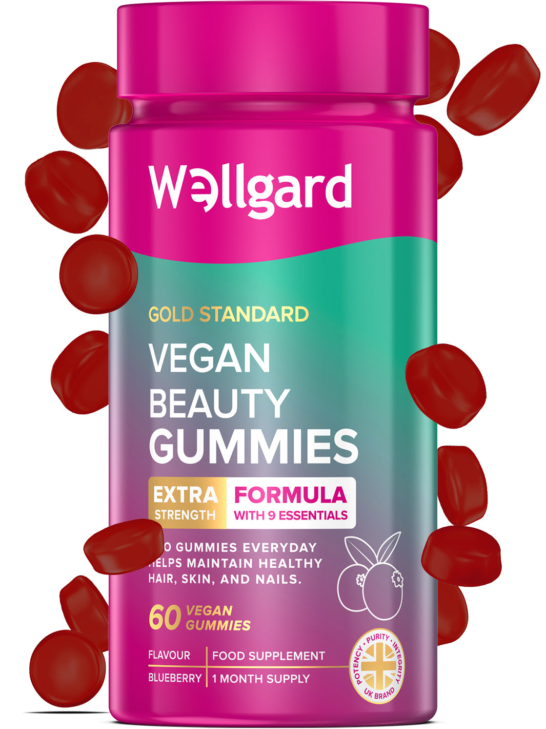 Beauty Gummies with Biotin & Zinc for Skin, Hair & Nails