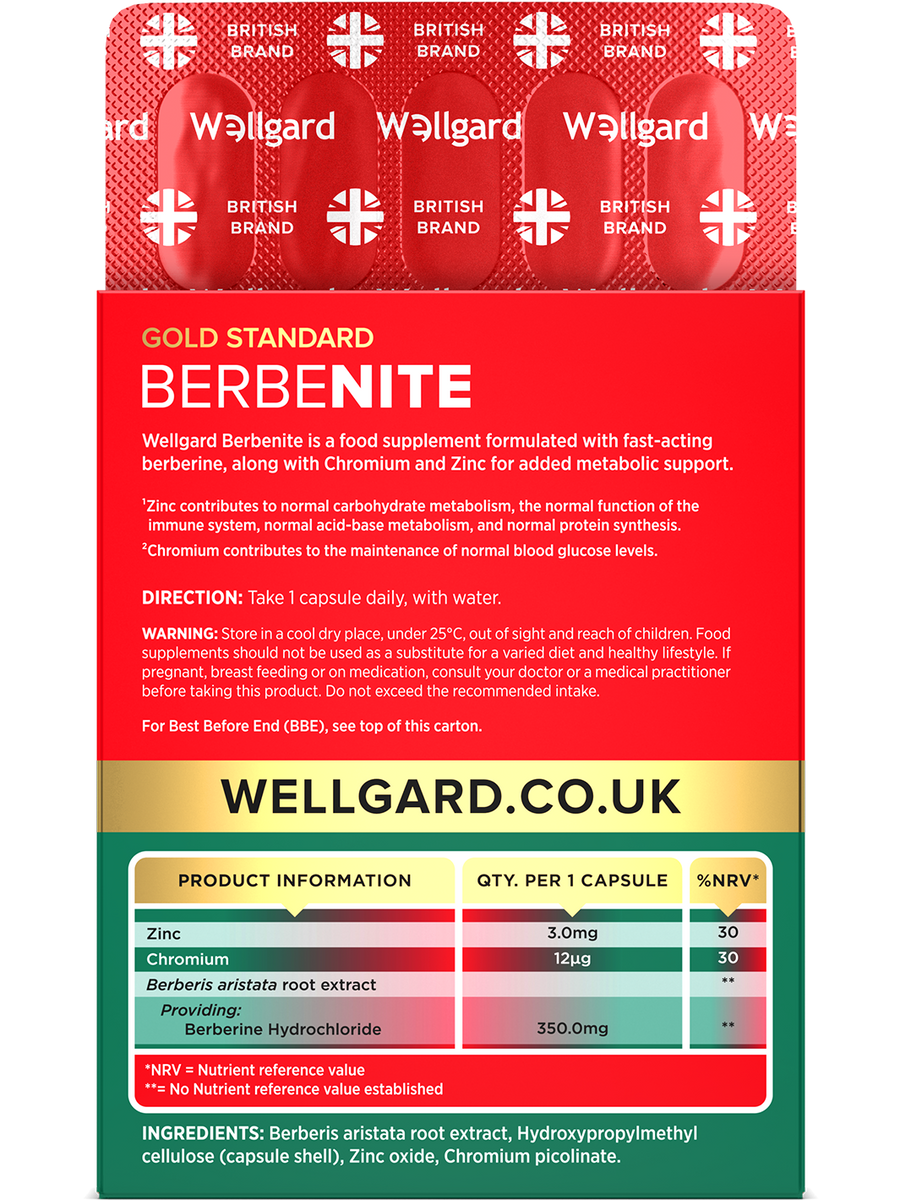 Wellgard Berbenite, Fast-acting Berberine HCL