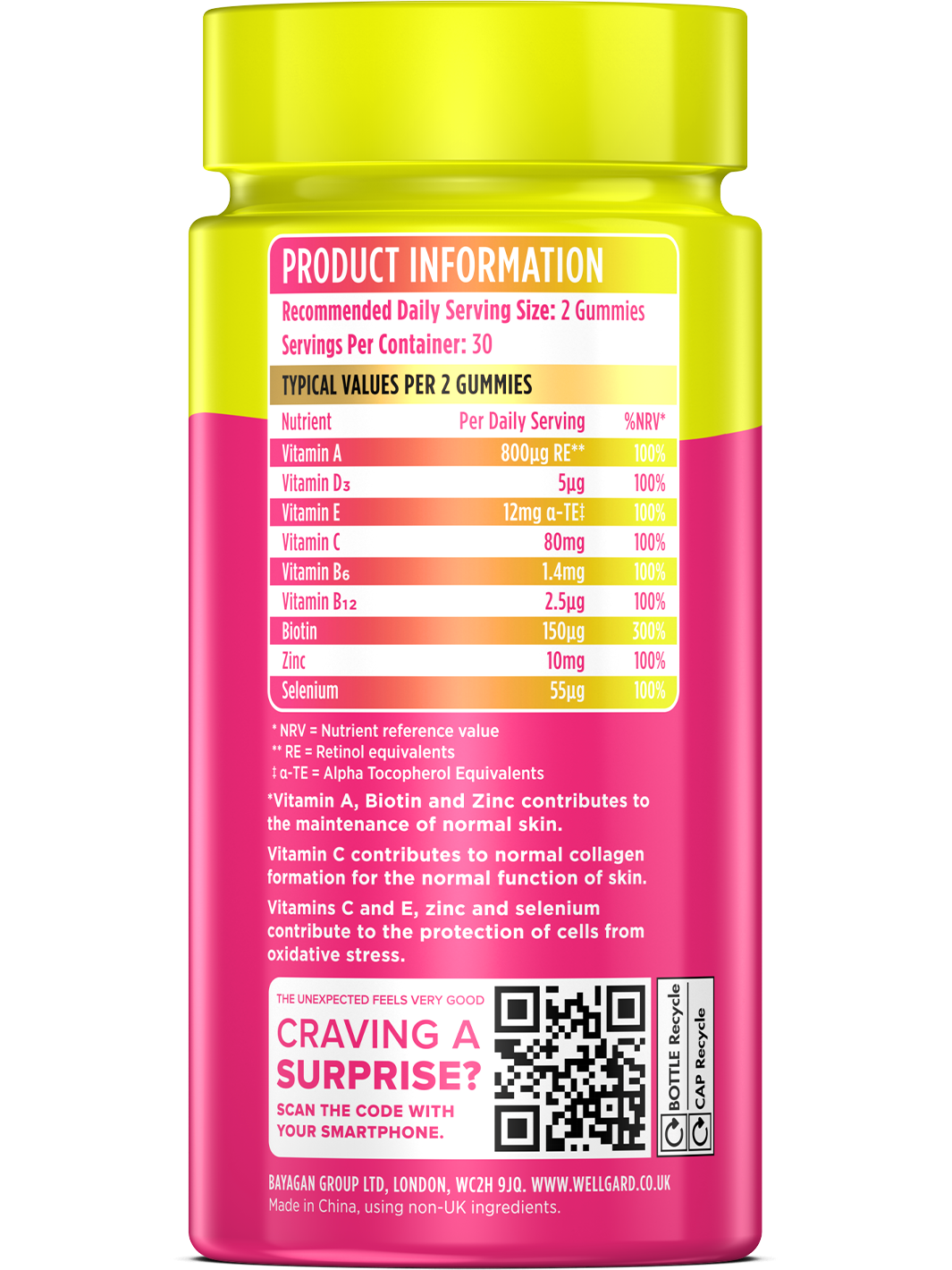 Bioskin Gummies with Biotin &amp; Zinc for Skin