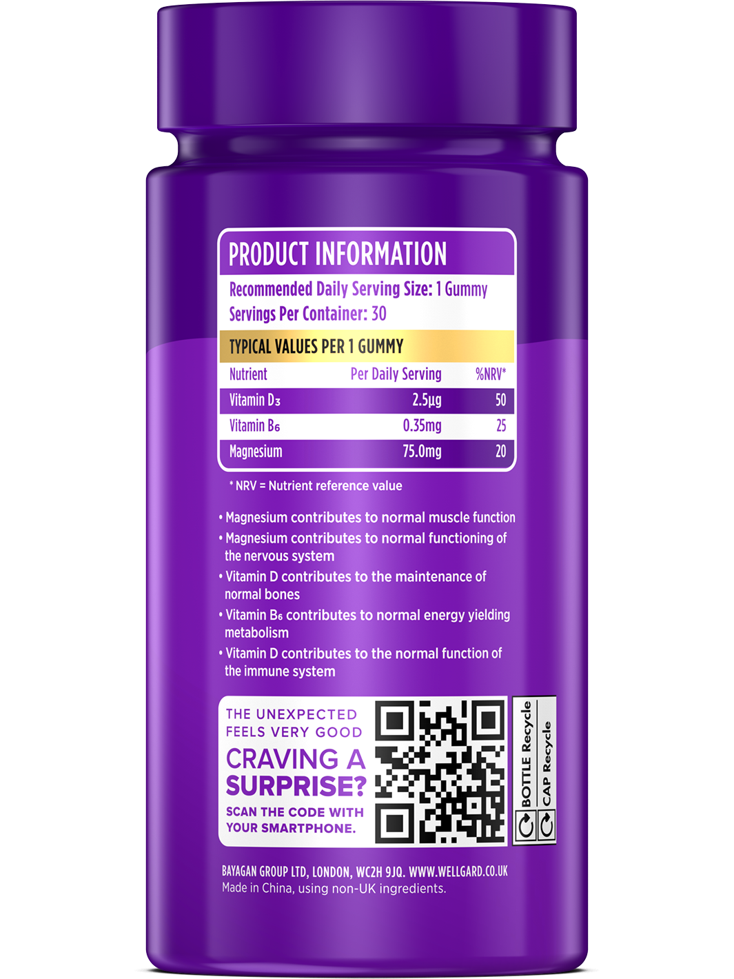 Kids Magnesium Gummies for Children Ages 4+