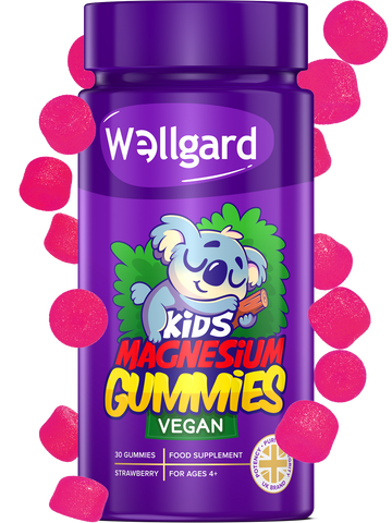 Kids Magnesium Gummies with Vitamin D3 and B6, Ages 4+