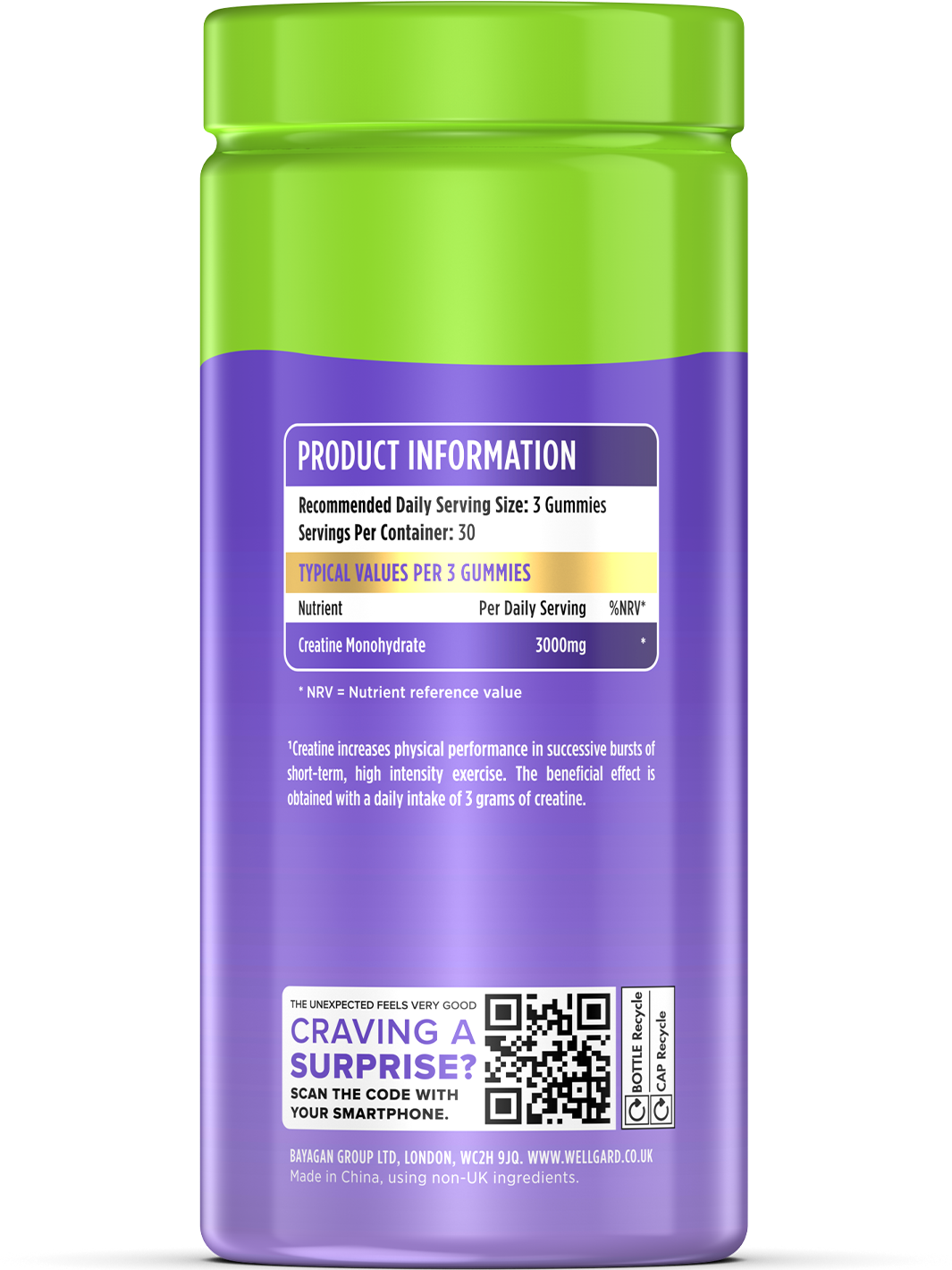 Creatine Gummies 3000mg, Lab Tested